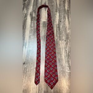 Christian Dior Monsieur Burgundy Silk Necktie | Vintage Logo Print| Designer Tie